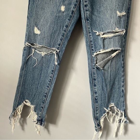 Blank NYC The Madison High Rise Crop Shark Bite Ankle Hem Mom Jeans Size 25 - Picture 8 of 15